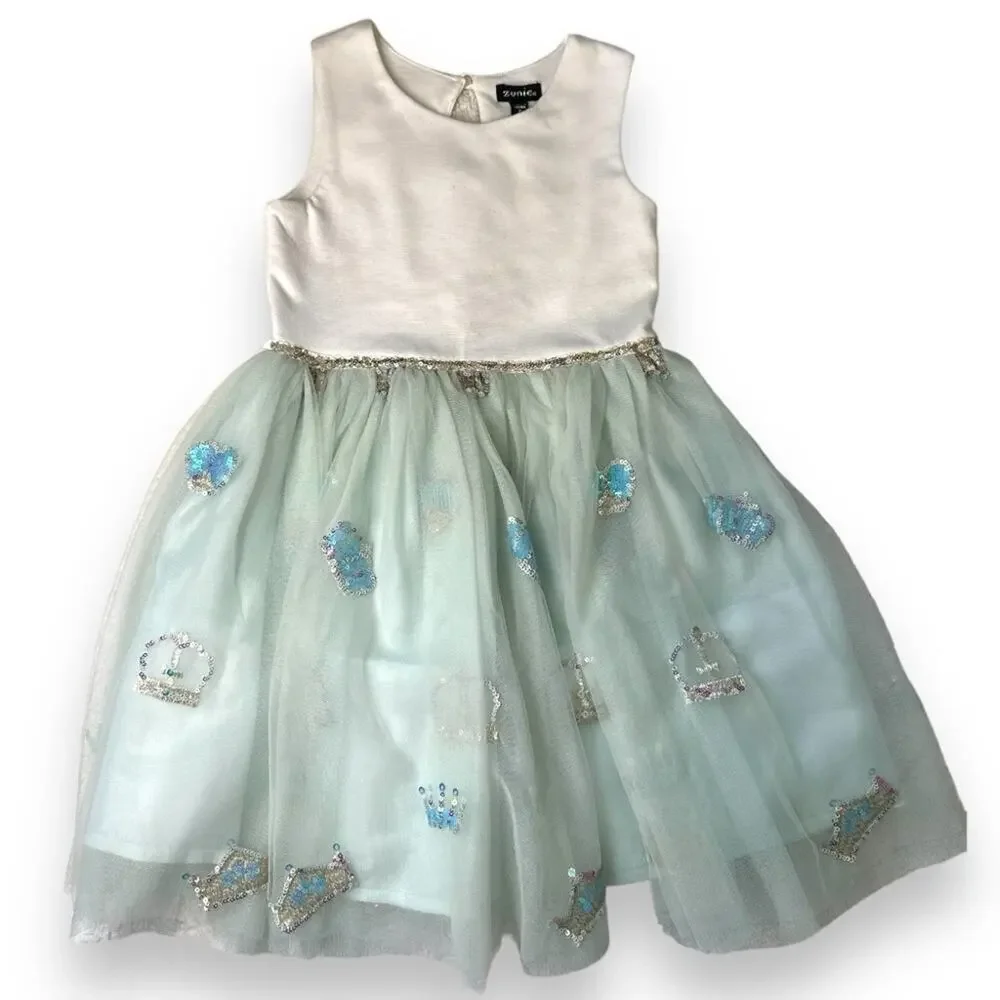 Zunie - Girls Crown Tulle Dress